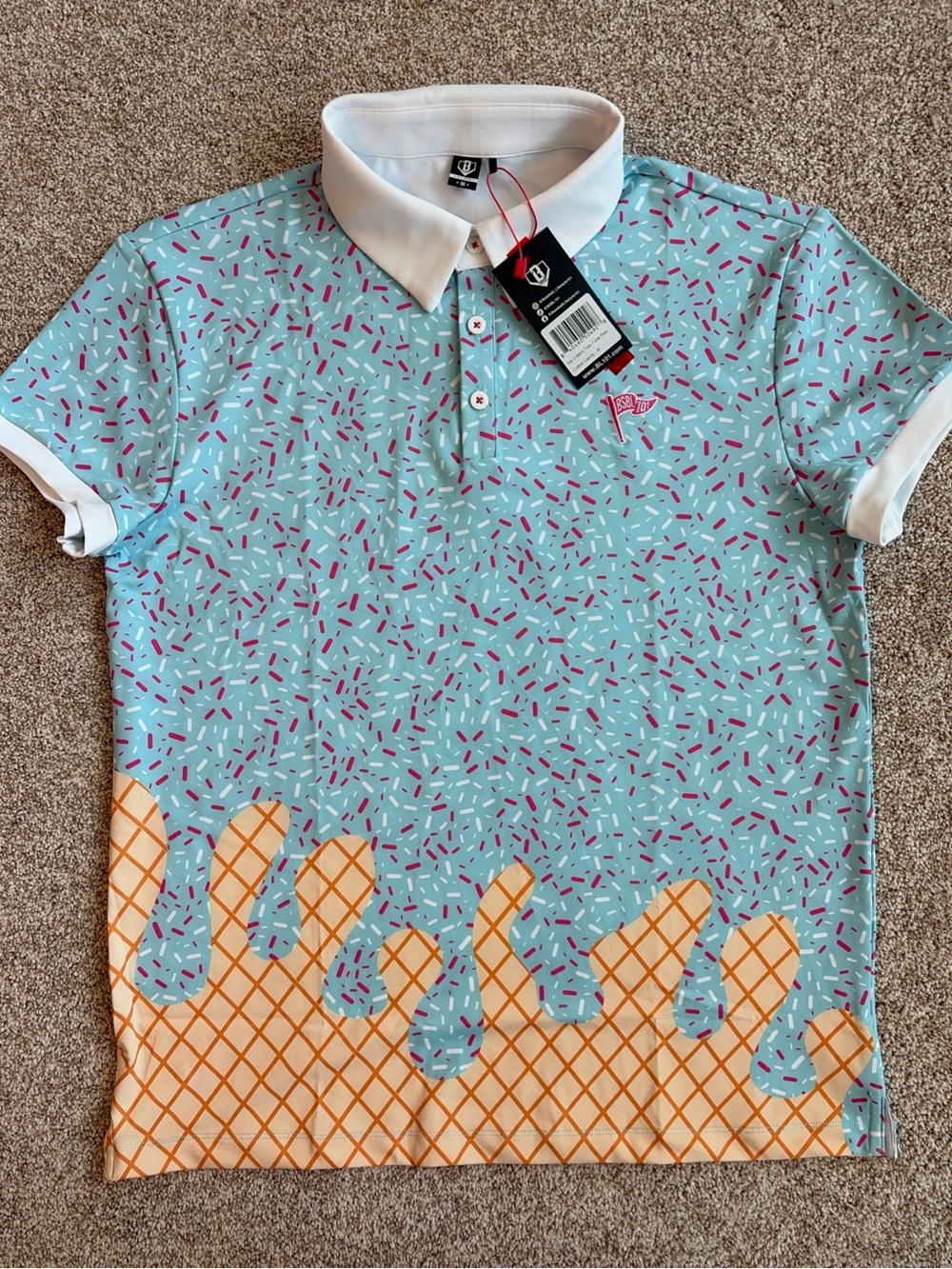Baseball Lifestyle 101 Men’s Sz M Ice Cream Polo